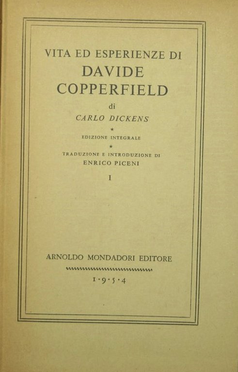 Vita ed esperienze di Davide Copperfield