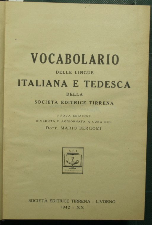 Vocabolario delle lingue italiana e tedesca