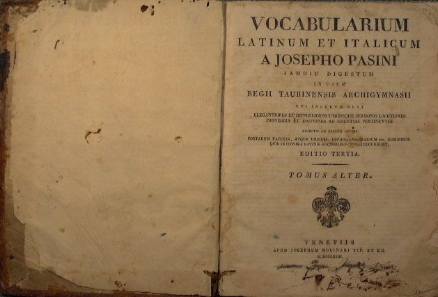 Vocabularium latinum et italicum a Josepho Pasini - Jamdiu digestum …