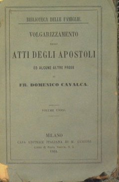 Volgarizzamento degli atti degli apostoli ed alcune altre prose