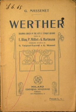 Werther.Dramma lirico