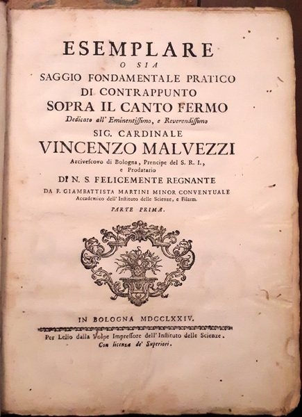 Esemplare o sia saggio fondamentale pratico di contrappunto sopra il …