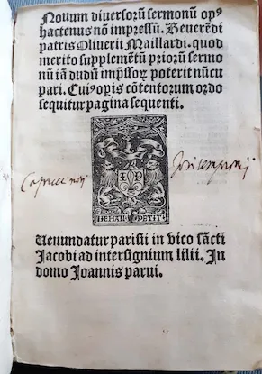 Nouum diuersorum sermonum opus hactenus non impressum. Reverendi Patris Oliverii …