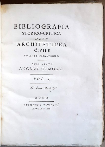 Bibliografia storico-critica dell'architettura civile