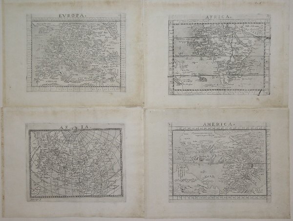 Carte dei quattro continenti