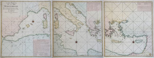 Carte Reduite del la Mer Mediterranée Pour servir aux Vasseaux …