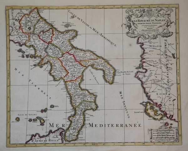Le Royaume de Naples divise en Douze Provinces