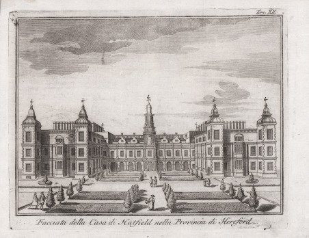 Facciata della Casa di Hatfield nella Provincia di Hereford