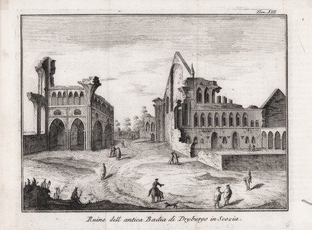 Ruine dell antica Badia di Dryburgo in Scozia