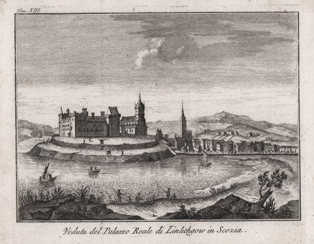 Veduta del Palazzo Reale di Linlithgow in Scozia