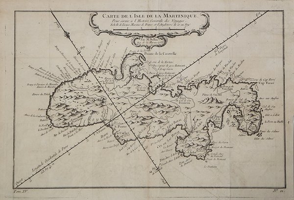 Carte de L'Isle de la Martinique