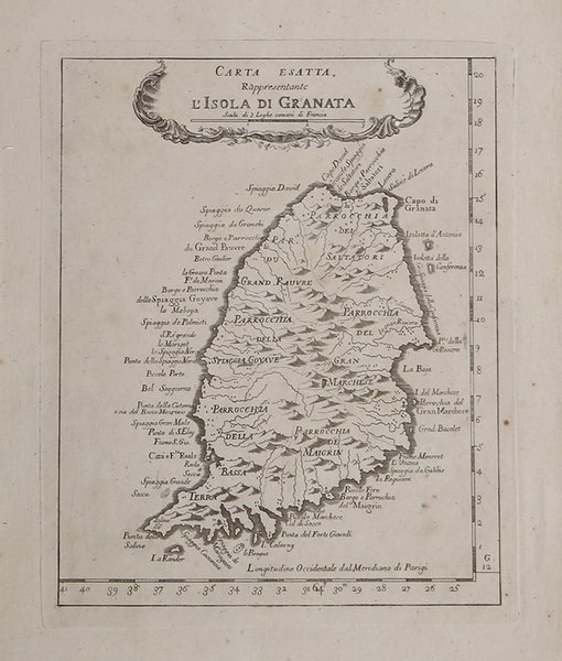 Carta Esatta Rappresentante l'Isola di Granata