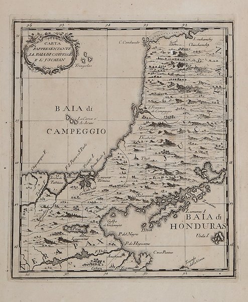 Carta rappresentante la Baia di Campeggio e l'Jucatan | Immagine principale