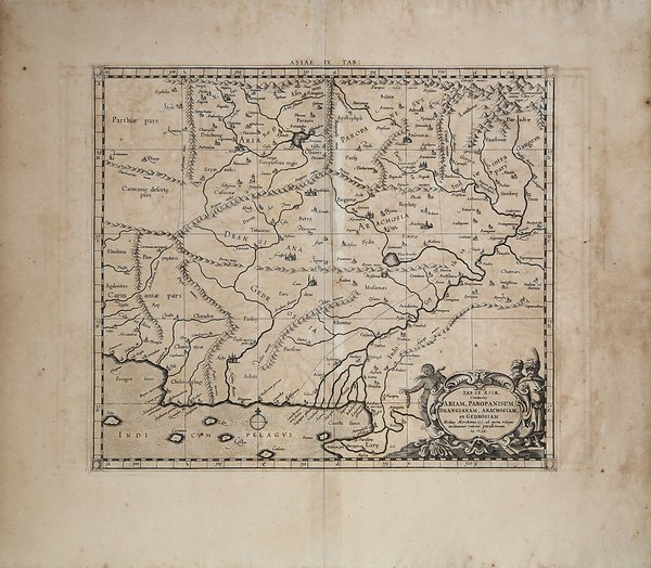 Tab: IX Asiae, Continens Ariam, Paropanisum, Drangianam, Arachosiam, et Gedrosiam