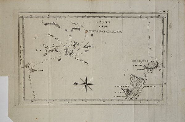 Kaart van de Vrienden-Eilanden.