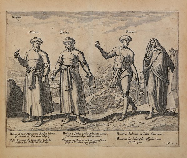 Habitus et facies Mercatorum Goensium Indorum.