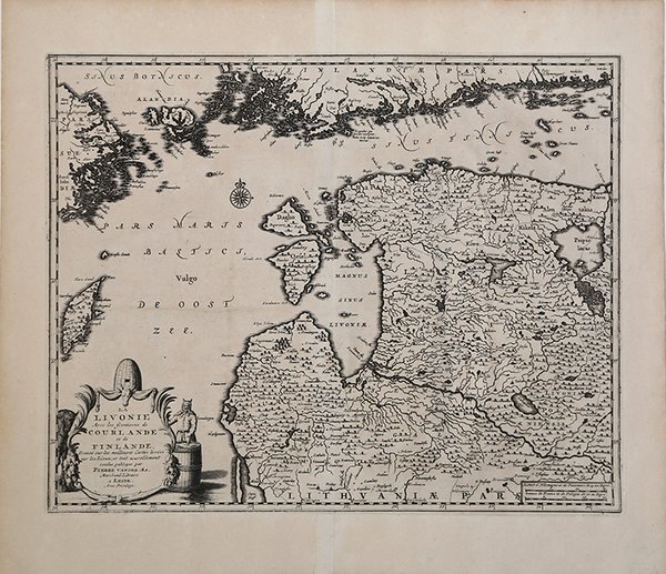 La Livonie Avec les frontieres de courlande et de Finlande