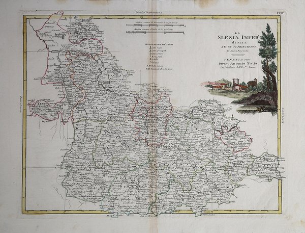 La Slesia Inferiore divisa ne Suoi Principati di Nuova Proiezione