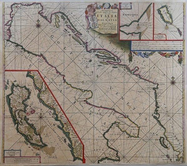 Pas kaart van de Weder zytsche Zee-kusten soo van Italia …