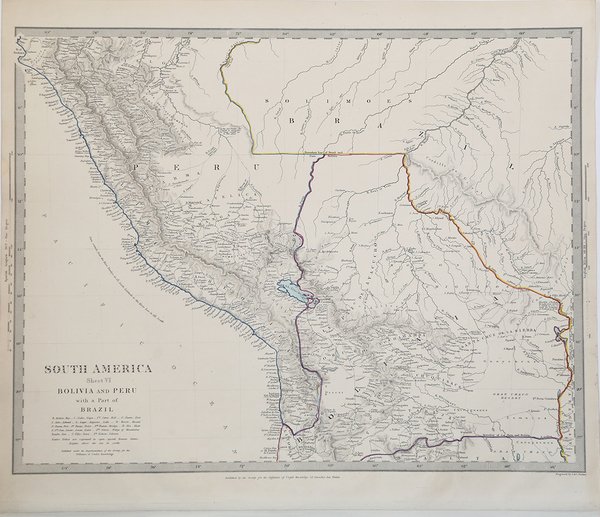 South America Sheet VI Bolivia and Peru with a Part …