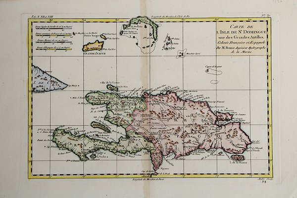 Carte de l'Isle de St. Domingue une des Grandes Antilles
