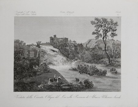 Veduta della Cascata Obliqua del Liri nella Provincia di Abruzzo …