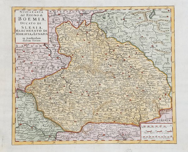 Nuova carte del Regno di Boemia, Ducato di Slesia, Marchesato …