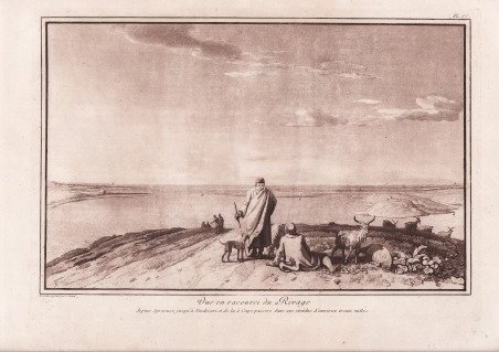 Vue en racouci du rivage depuis Syracuse jusqu'a Vindicari et …