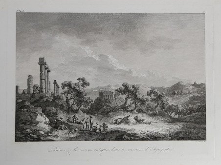 Ruines & Monuments antiques, dans les environs d' Agrigente