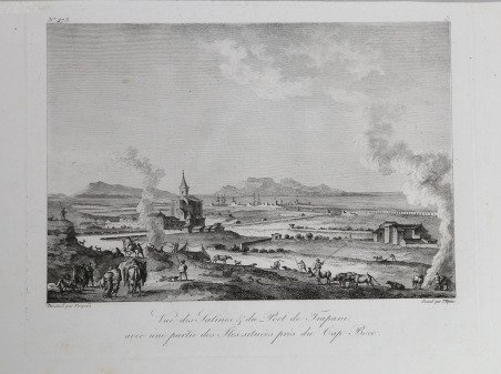 Vue des Salines & du Port de Trapani, avec une …