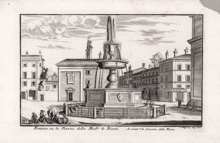 Fontana su la Piazza della Mad.a de Monti