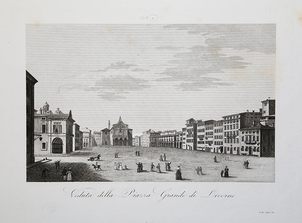 Veduta della Piazza Grande di Livorno