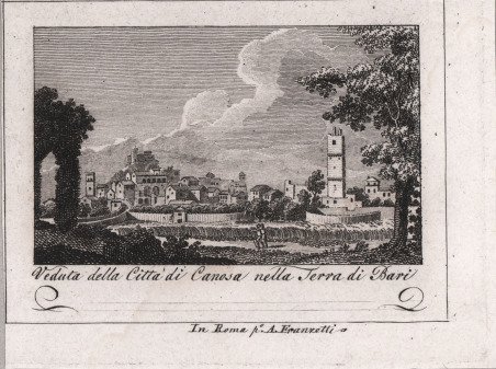 Veduta della città di Canosa nella Terra di Bari