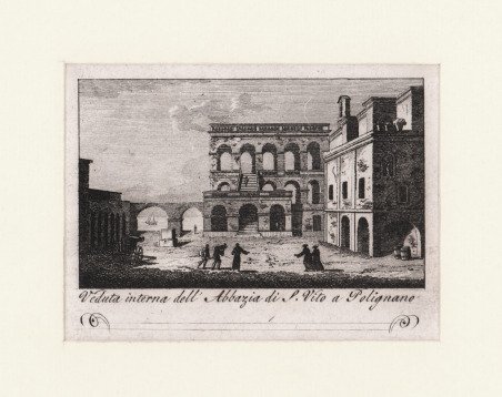 Veduta interna dell'Abbazia di San Vito a Polignano