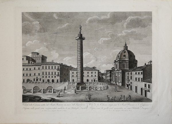 Veduta della Colonna eretta dal Senato Romano in onore dell'Imperatore …
