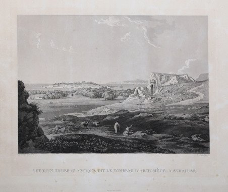 Vue d’un tombeau antique dit le Tombeau d’Archimede a Syracuse