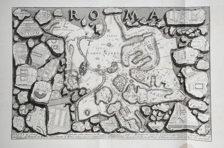 Pianta di Roma disegnata colla situazione.