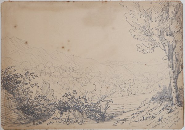 Monte Velino & Gran Sasso from Coriano June 7th 1852