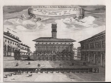 Veüe de la Place & due Palais du Podesta à …