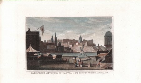 Das Quartier Vittoriosa Zu Valetta, U. Fort St Angelo Auf …