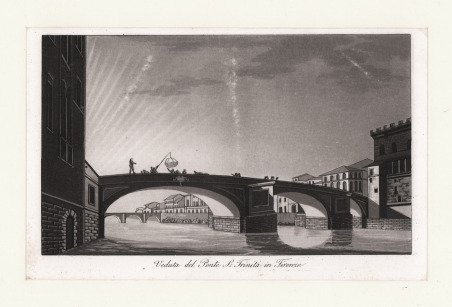 Veduta del Ponte S. Trinità in Firenze