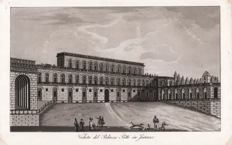Veduta del Palazzo Pitti in Firenze