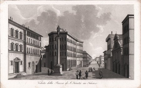 Veduta della Piazza di S. Trinità in Firenze