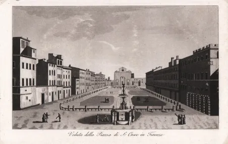 Veduta della Piazza di S. Croce in Firenze