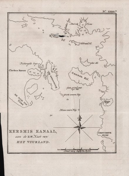 Kersmis Kanaal, aan de Z.W. Kust van het Vuurland