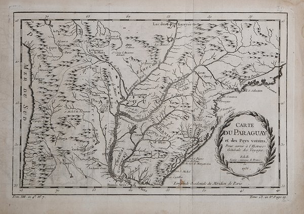 Carte du Paraguay et des Pays voisins