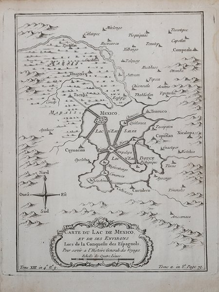 Carte du Lac de Mexico, et de ses Environs Lors …