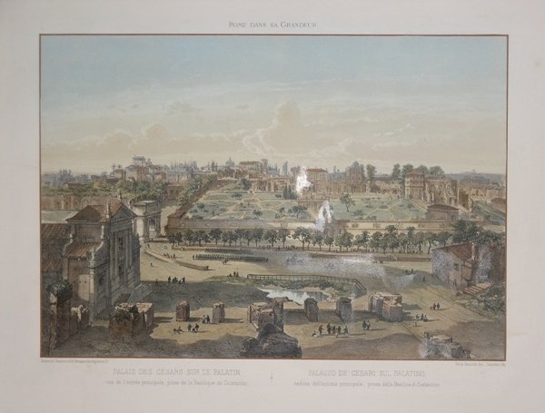 Palazzo de' Cesari sul Palatino, veduta dell'entrata principale, presa dalla …