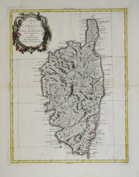 L' Isola di Corsica divisa nelle sue provincie