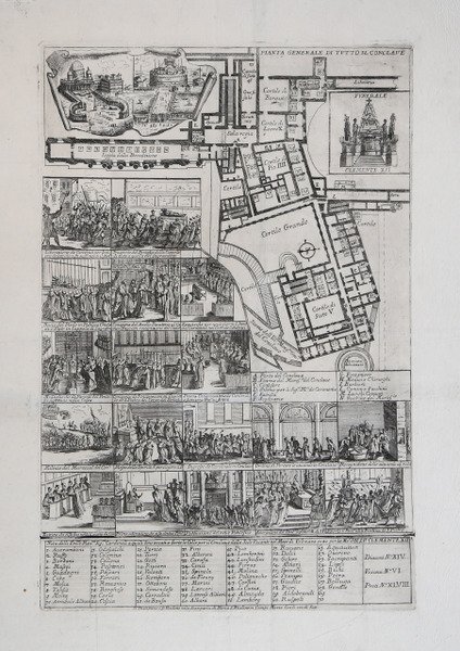 Cerimonia del Conclave dopo la morte di papa Clemente XII | Immagine principale